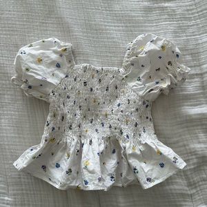 ZARA Smocked floral top shirt toddler girl 2-3T